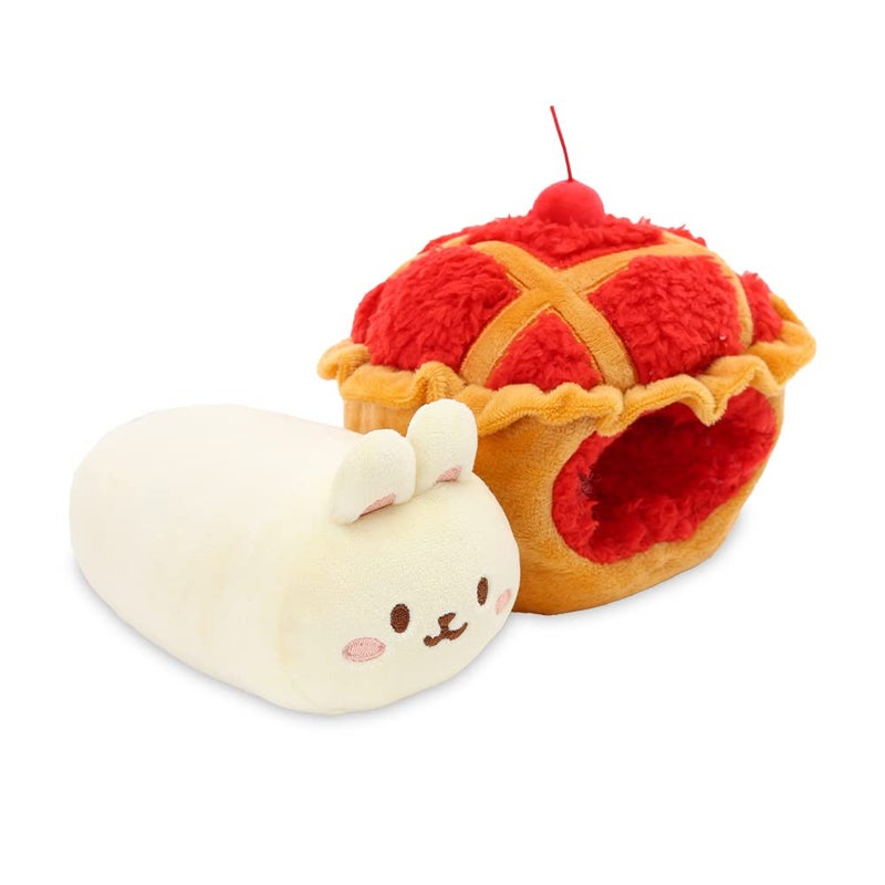 Anirollz Stuffed Animal Plush Toy - 6"" Small Bakery Theme Outfitz Plush Doll | Soft  Squishy  Warm  Cute  Comfort  Safe | Birthday Gift Pillow with Bunny Rabbit in Cherry Pie Bunniroll - Image 5